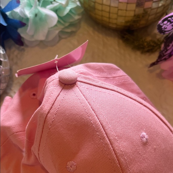 Pink Embroidered Baseball Cap - Picture 4 of 7